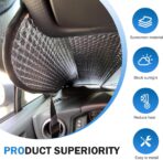 Shakas Car Windshield Sun Shade, Thickened Bubble Heat-insulation Cooling Board, Foldable Interior Anti-aging Protection Sunproof Cover, for Cars Suction Cup installation Privacy Cover (Silver) - Image 5