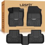LASFIT Floor Mats for Honda Civic 2022-2025 2026 Sedan Hatchback Si (Include Sport), with&w/o USB Port | for Acura Integra 2023-2026, All Weather Car Floor Liners, 1st & 2nd Row, Black