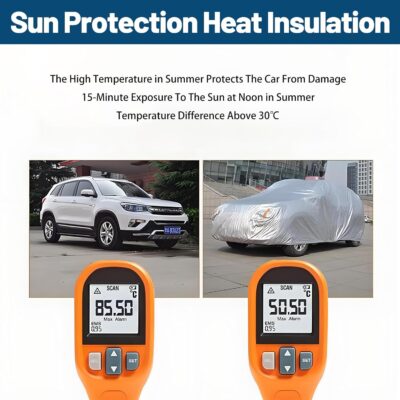 Car Cover Solar Charging, Automatic aterproof Windproof & Snowproof, Electric Shrinkage Car Window Covers, Fit for Sedan, MPV, SUV. 3XXL-White - Image 5