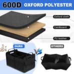 Car Trunk Organizer, 75L Large Capacity Waterproof Auto Storage with Non-Slip Bottom Strips, Collapsible Cargo Organizer for Suv, Truck, Sedan, Portable Car Accessories for Women Men(Black) - Image 3