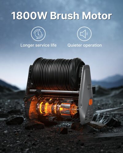 Giraffe Tools Wall Mounted Pressure Washer Essential with Upgraded 1800W Motor, 2900 PSI, 2.2 GPM Electric Power Washer, Automatic Rewind, 100ft Pressure Hoses, 5 Nozzles for Floor/Cars/Fences/Patios - Image 3