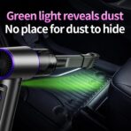 Aihoye Car Vacuum Portable Cordless, 22000PA High Power Mini Vacuum Cleaner with Brushless Motor, 4-in-1 Handheld Vacuum Cleaner & Air Duster for Car, Home, Office, Camping, Pet - Image 4