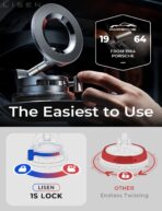 LISEN for Magsafe Car Mount, Phone Holders for Your Car, Magnetic Car Accessories for Women Men Jeep Truck BMW Kits for iPhone 17 Pro Max 16 15 14 13 12, Samsung S26, Black - Image 5