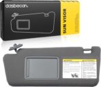 Dasbecan Left Driver Side Sun Visor Compatible with Toyota Tacoma 2005-2012 2013 2014 2015 74320-04181-B1 Gray Without Light