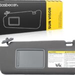 Dasbecan Left Driver Side Sun Visor Compatible with Toyota Tacoma 2005-2012 2013 2014 2015 74320-04181-B1 Gray Without Light