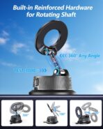Magnetic Phone Holders for Your Car [89+LBS Suction & 3200gf Magnetic] Magsafe Car Phone Mount, Vacuum Suction Cup Car Mount for iPhone 17 Pro Max Mens Gifts for Birthday Anniversary Father Day - Image 2