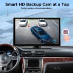LAMTTO 9" Wireless CarPlay Screen with Net-Flix YouTube Apps Portable Car Play Screen for Apple Carplay and Android Auto with Backup Camera Navigation Bluetooth Voice Control AUX Siri - Image 4