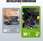 Auto Front Windshield Sun Shade Umbrella, Windshield Sun Shade Umbrella for Car Vinyl Coating, Foldable Car Umbrella Sunshade with UV Block Protection (Opening Design) - Image 6