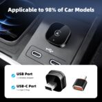 2026 New Wireless CarPlay Adapter for Apple iPhone ＆Android Auto 2 in 1, Mini USB CarPlay Dongle Wired to Wireless, Fast Connection, Compatible with iOS 10+ & Android 11+, Plug and Play (Black) - Image 7