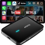 Magic AI Box Wireless CarPlay & Android Auto Adapter, Car Video Box for OEM Wired CP/AA, Dual WiFi & Bluetooth IoT Hub, Supports for Netflix/YouTube/TikTok/TF Card, DriveChat AI Voice