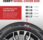 LYDS Spyder BGM Black & Gunmetal Gray Universal 14 inch Premium ABS Hubcap Wheel Cover Replacement Set of 4 - AWC-14GB - Image 5