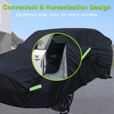 SUV Car Cover for Toyota RAV4, Custom Fit Waterproof All Weather Full Exterior Cover Rain Snow UV Protection Cover with Door Zipper - Image 3