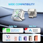 Wireless Apple CarPlay Adapter, 5.8G Quad-Core Chip No Latency, Aerospace Silicone Cooling, Zn-Alloy & Diamond Panel, Plug & Play Wired to Wireless CarPlay Adapter - Image 7
