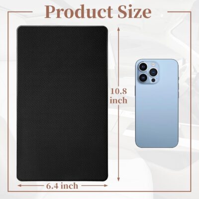 Dash Mat for Car, Anti Slip Dashboards Mat, 10.8" x 6.4" Dashboard Sticky Pads, Car Dash Non Slip Mat, Dashboard Accessories for Cell Phone, Sunglasses, Keys Electronic Devices - Image 2