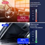 helloleiboo Car Windshield Sun Shade UV Rays and Heat Sun Visor Protector Foldable Reflector Windshields Umbrella - Image 3