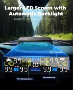 Tire Pressure Monitoring System,TPMS with Solar and USB Charging Color LCD Display, Voice Prompts, 6 Alarm Modes, 0-87 PSI Range (6 Tire Sensors) - Image 3