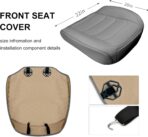 Car Seat Cover for Luxury & Comfort - PU Leather, Anti-Slip, Full Wrap Protection with Storage Pocket for Bottom Cushion - Universal Fit for 95% of Vehicles (Gray,1 Piece) - Image 5