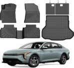 K4 Floor Mats - Car Mats for Kia K4 5 Seats 2025 2026, All Weather Floor Mats and Cargo Liner for K4 Accessories, Heavy Duty Rubber Mats, Car Accessories