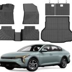 K4 Floor Mats - Car Mats for Kia K4 5 Seats 2025 2026, All Weather Floor Mats and Cargo Liner for K4 Accessories, Heavy Duty Rubber Mats, Car Accessories