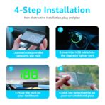 Heads up Display for Cars,Car HUD,Head up Display for Car,Digital GPS HUD Speedometer,USB Cable Plug and Play,Automatic Brightness Adjustment,Large Font Display - Image 6