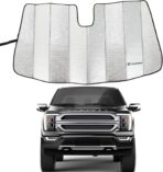 D-Lumina F150 Front Windshield Sun Shade - Compatible with Ford F-150 2021 2022 2023 2024 2025 - Foldable/Roll Up Car Window Heat Shield, Sunshade Protector