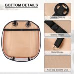 Ultra-Luxury PU Leather Car Seat Protection Cover Car Seat Cover for Most Four-Door Sedan&SUV,Single Seat Cover Without Backrest 1PCS (W 20.8× D 21× T 0.2inch) (3D-Beige) - Image 4