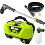 Electric Pressure Washer 2100 PSI - Portable Power Washer for Car Detailing, Patios, Fences and Outdoor Cleaning, Compact Design with Foam Cannon, Turbo and Fan Nozzles, ETL Certified