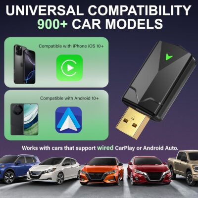 Wireless CarPlay Adapter– Android Auto Wireless Adapter, 5.8GHz Wi-Fi Plug & Play,Mini and Stable iOS 10+/Android 10+, Fast Auto-Connect for Cars 2016+ (1Pcs) - Image 7