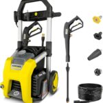 Kärcher Pressure Washer K1700, 3 Spray Nozzles, Detergent Tank, for Cars, Driveways, Siding, Patios, 2125 max. PSI, 1.46 max. GPM