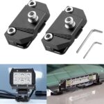 Ditch Light Brackets Hood Mount - 2PCS Universal LED Light Bar Mounting Brackets Hood Hinge Pillar Pod Fog Light Mounts Clamp M6 for Car Truck Off-Road Accessories No Drilling CNC Aluminum Black