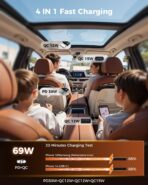 SUPERONE Retractable Car Charger, 69W Car Charger Adapter for iPhone 17 USB C Charger Fast Charging with Starry Light, Car Accessories Compatible with iPhone 17/16/15/14/13/12, iPad, Android, Pixel - Image 4