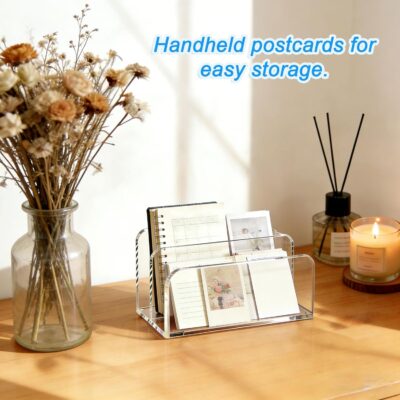 Acrylic Mail Organizer 2-Slot Desktop File Sorter - a Versatile Document Rack Suitable for Homes, Offices and Schools and a Space Saving File Organizer for DIY Decoration - Image 8