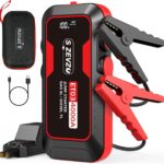 S ZEVZO ET03 Car Jump Starter 4000A Jump Starter Battery Pack for Up to 8.0L Gas and 7.0L Diesel Engines, 74Wh Portable 12V Jump Box with USB Ports, LCD Display, Storage Case, and LED Light
