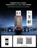 2026 Wireless CarPlay Adapter Support Apple CarPlay & Android Auto, 2-in-1 USB A & USB C Mini Bluetooth Dongle Convert Wired to Wireless Compatible with iPhone & Android Fast Marine Stereo receivers - Image 7