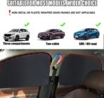 XCBYT Car Window Shades - 4 Pack Car Window Covers 99% UV Protection Magnetic Fordable Privacy Sun Shade for Baby - Image 2
