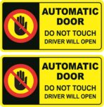 Automatic Door not Touch Window Sticker, 2x4 inch 10pcs Automatic Door not Touch Sticker for Car Window