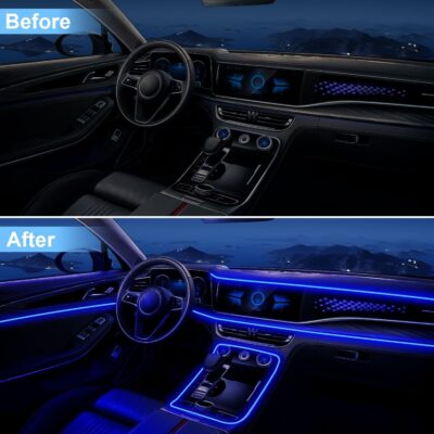 Interior Car LED Lights with Wireless APP/RF Remote Control, RGB 6 in 1 Ambient Lighting Kit with 315 Inches Fiber Optic,16 Million Color Neon Strip Inside Sync to Music,Car Decorations Accessories - Image 5