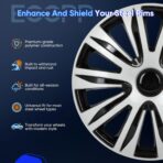 ECCPP Wheel Cover 15 Inch Hubcap Wheel Hub Caps OEM Rim Protectors Cover (Set of 4) Modern & Stylish Auto Tire Replacement Exterior Cap - Image 2