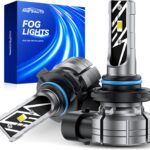 Marsauto 9145 H10 LED Fog Light Bulbs, 14,000LM 6500K Cool White H10 9140 9145 LED Bulb Fog Lights, Non-Polarity, 70000HRS Lifespan 9145 Fog Light Bulbs for Fog Lights and DRL, Pack of 2