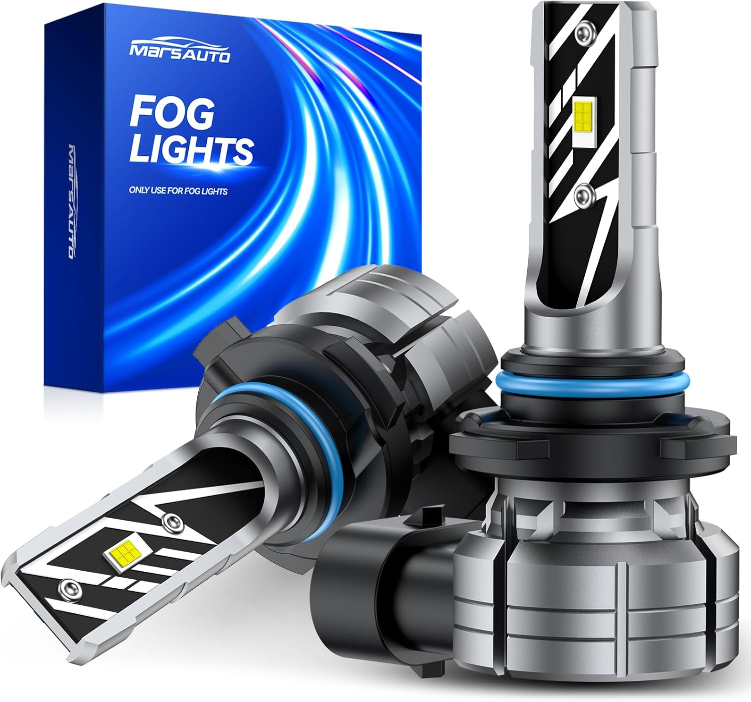 71erkp73qQL._AC_SL1500_.jpg Marsauto 9145 H10 LED Fog Light Bulbs, 14,000LM 6500K Cool White H10 9140 9145 LED Bulb Fog Lights, Non-Polarity, 70000HRS Lifespan 9145 Fog Light Bulbs for Fog Lights and DRL, Pack of 2 - Image 1