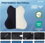 QUTOOL Lumbar Support Pillow for Car, Truck Accessories Travel Essentials, Memory Foam Back Cushion for Driving Seat, Back Pain Relief,Washable Cover, Lower Back Support Fits Most Cars(Black) - Image 7