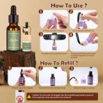 12 Pack Car Air Freshener & Refills, 6-Scent Hanging Air Freshener Diffuser Set -Each(8ml +20ml Refill), Essential Oil Diffuser With Refill Bottles, Reusable Car Fragrance Decor Accessories - Image 5