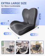 Seat Cushion with Back Support,Lumbar Support Pillow for Office Chair,X Large Memory Foam Chair Cushions for Sciatica Tailbone Pain Relief Coccyx Pad for Wheelchair, Car, Home, Office, Desk - Image 6