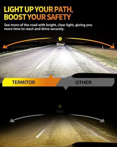 Latest H7/H7LL Bulbs, 50,000LM 900% Brightness, 6500K White Super Bright, 1:1 Halogen Size, 6500 Cool White H7 Fog Lights, No Adapter Required, Easy Install, Non-Polarity, Pack of 2 - Image 2