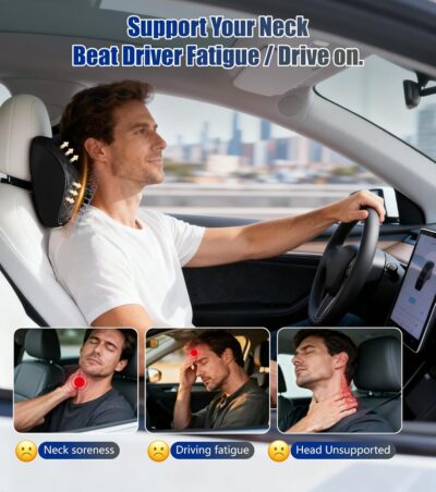 2Pcs Premium Car Neck Pillow – Car Headrest Pillow for Neck PainRelief with Premium Memory Foam,600D Oxford Fabric & 100D High Elastic Memory Foam – UltimateComfort Neck Pillow for Car, Driving - Image 2