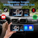8.1" HD Carplay Screen for Car Stereo, 2K Dash Cam Wireless Portable Touch Screen Car Play with Apple Carplay & Android Auto with 1080P Back Up Camera, Bluetooth, Mirror Link, GPS , AUX, Voice Control - Image 6