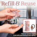 Belle La Vie Car Air Fresheners Gift Set | Luxury Perfume-Inspired Car Air Freshener for Women | Strong and Sophisticated Car Scents for Women | Refillable Essential Oil Infused Car Cologne by Perfa - Image 9