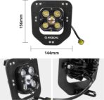 NICECNC LED Lamp Headlight Compatible with Husqvarna 150-501 TE/FE 2024-2025, Black - Image 8