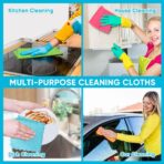 Orighty Microfiber Cleaning Cloth, 24 Pack Highly Absorbent Cleaning Rags, Household Cleaning Supplies, Reusable Lint Free Cloths Microfiber Rag for House, Kitchen, Car Care, 12x11 inch - Image 6