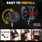 Auxbeam 4 Inch 240W LED Pods, Amber White Fog Light 6 Modes Strobe Lights for Work Truck, Dual Color Combo Offroad Driving Light for Jeep ATV Utv Car, 4 Packs - Image 4